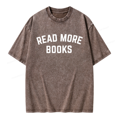 Pagewings Read More Books Unisex Washed T-shirt