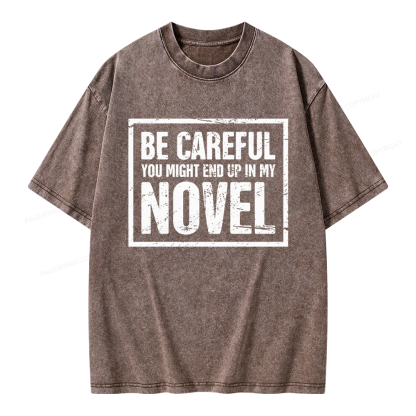 Pagewings Funny Novelist Writer Unisex Washed T-shirt