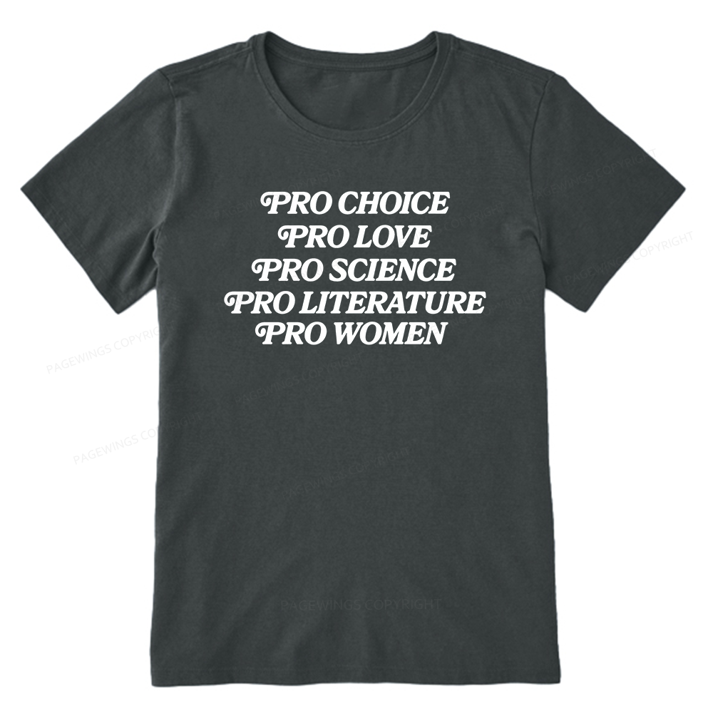 Pagewings Pro Choice Love Science Literature Unisex Classic T-shirt