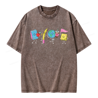 Pagewings Back to School Unisex Washed T-shirt