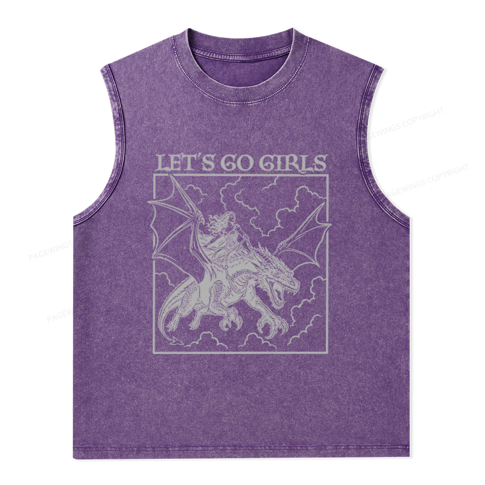 Pagewing Let's Go Girls16145 Bookish Unisex Washed Tank Top