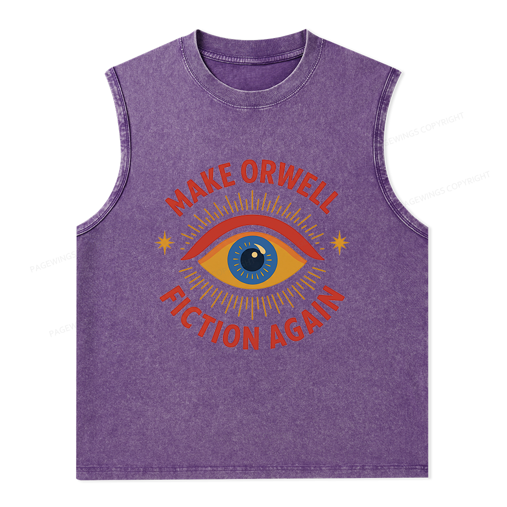 Pagewings Dystopia Quote16117 Bookish Unisex Washed Tank Top