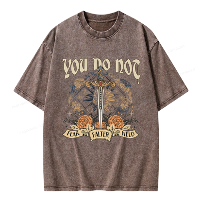 Pagewings You Do Not Yield Unisex Washed T-shirt