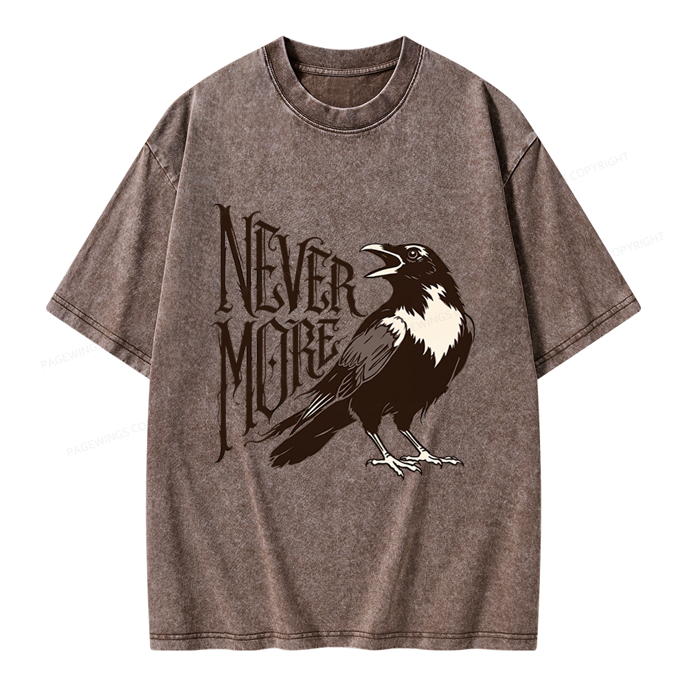 Pagewing Nevermore Unisex Washed T-shirt