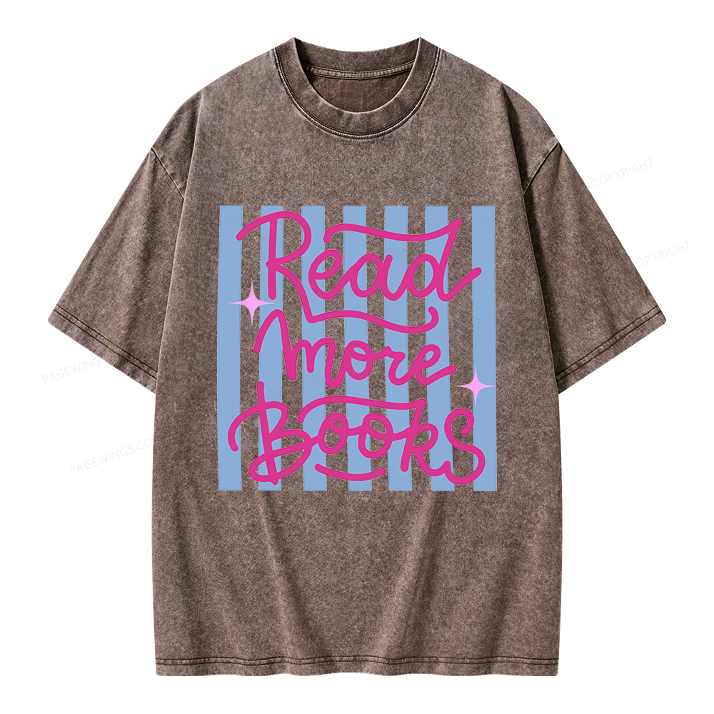 Pagewing Read More Books Unisex Washed T-shirt