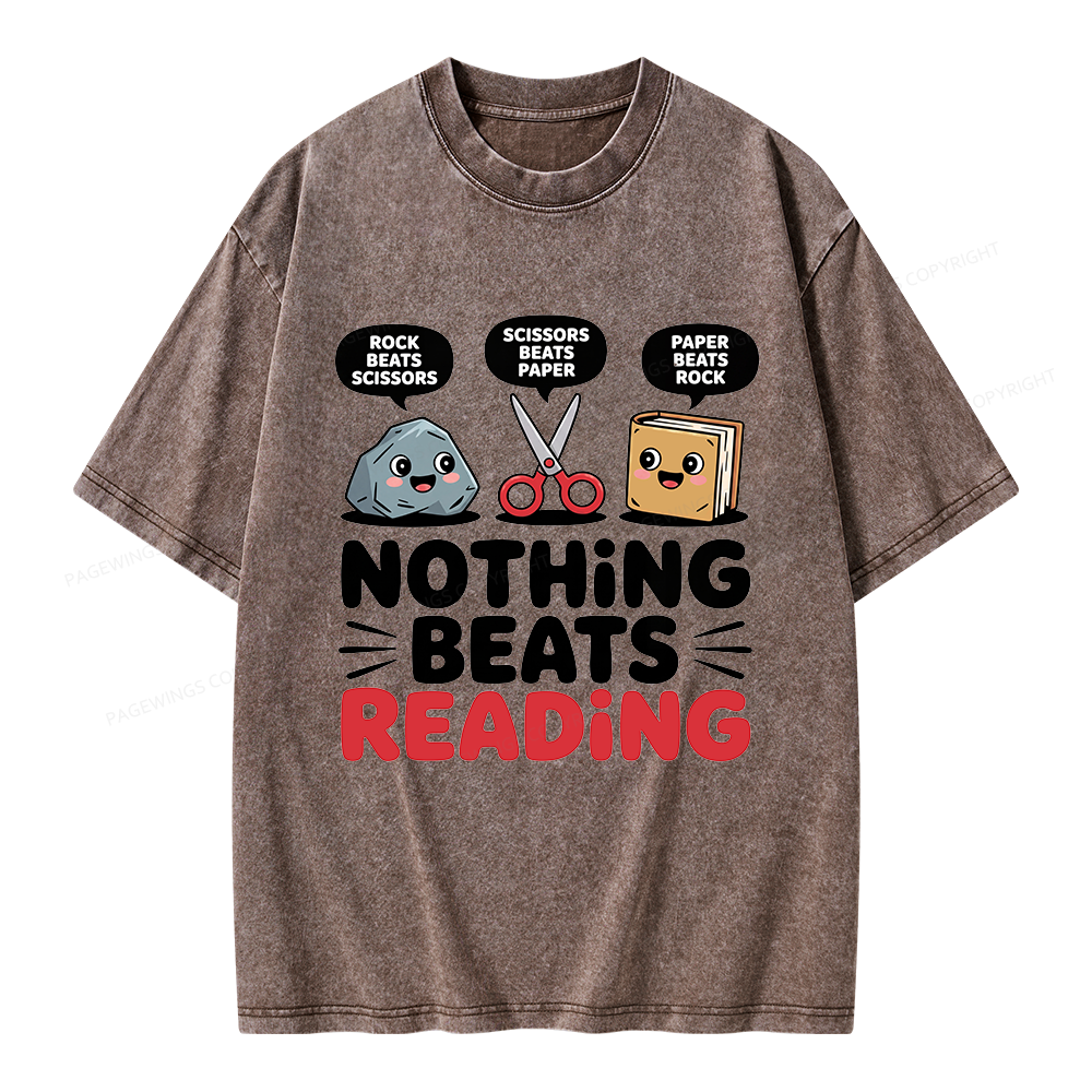 Pagewing Reading Teacher Unisex Washed T-shirt