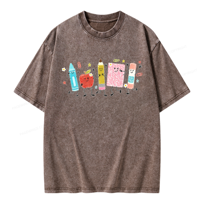 Pagewing Back To School Unisex Washed T-shirt