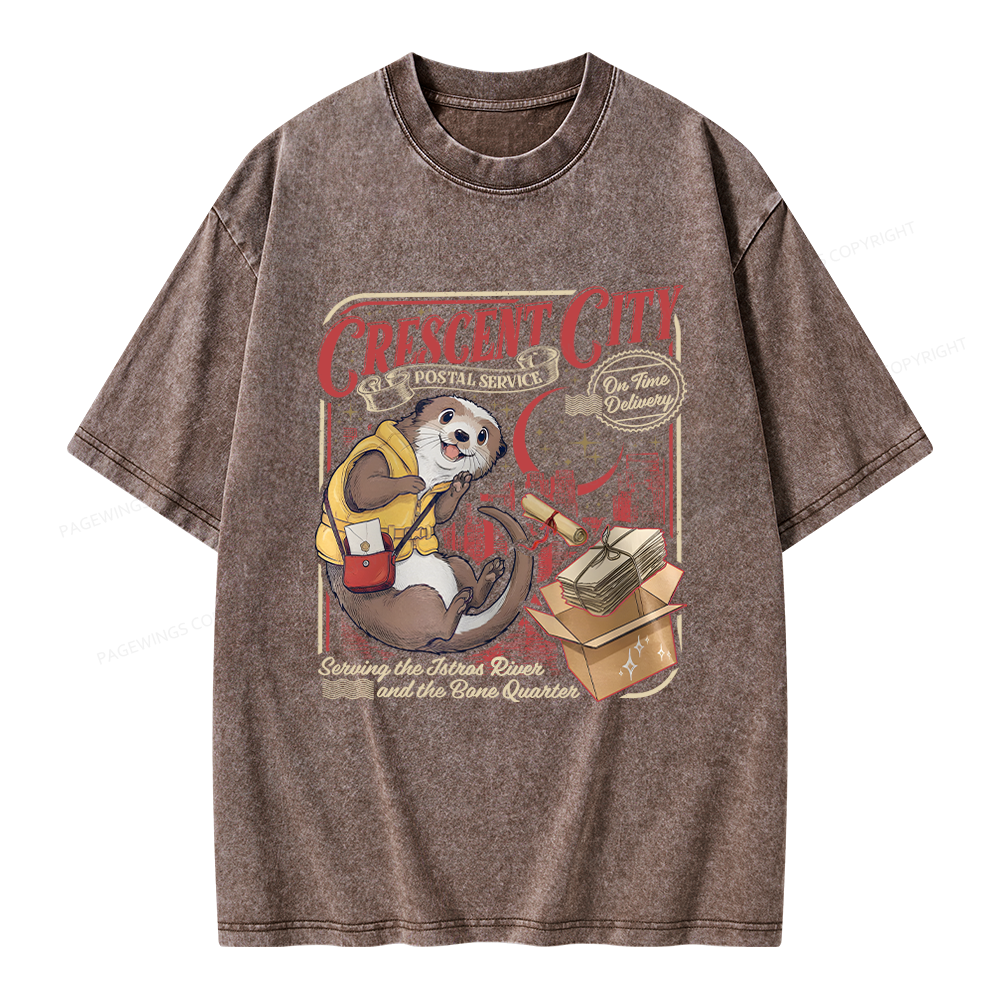 Pagewing Fantasy Book Lover Unisex Washed T-shirt