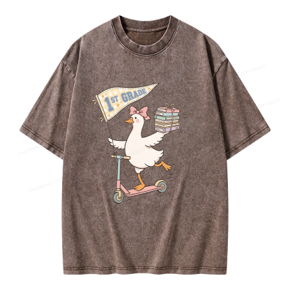 Pagewing Personalized Back to School Unisex Washed T-shirt