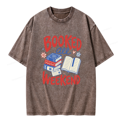 Pagewings Booked All Weekend Unisex Washed T-shirt