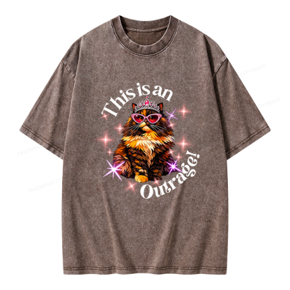 Pagewings This Is An Outrage Unisex Washed T-shirt