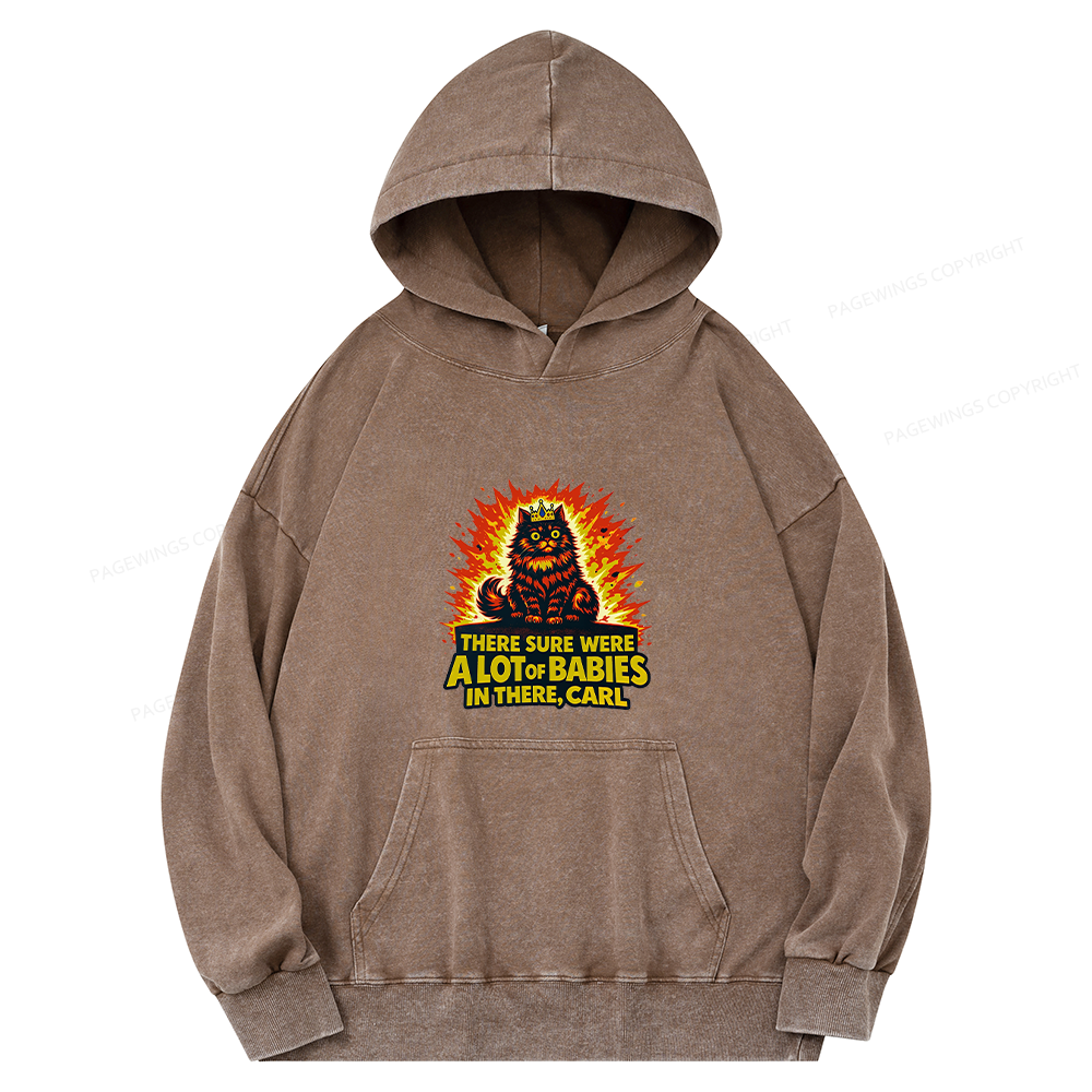 Pagewings A Lot Of Babies In There15452 Book Unisex Washed Hoodie