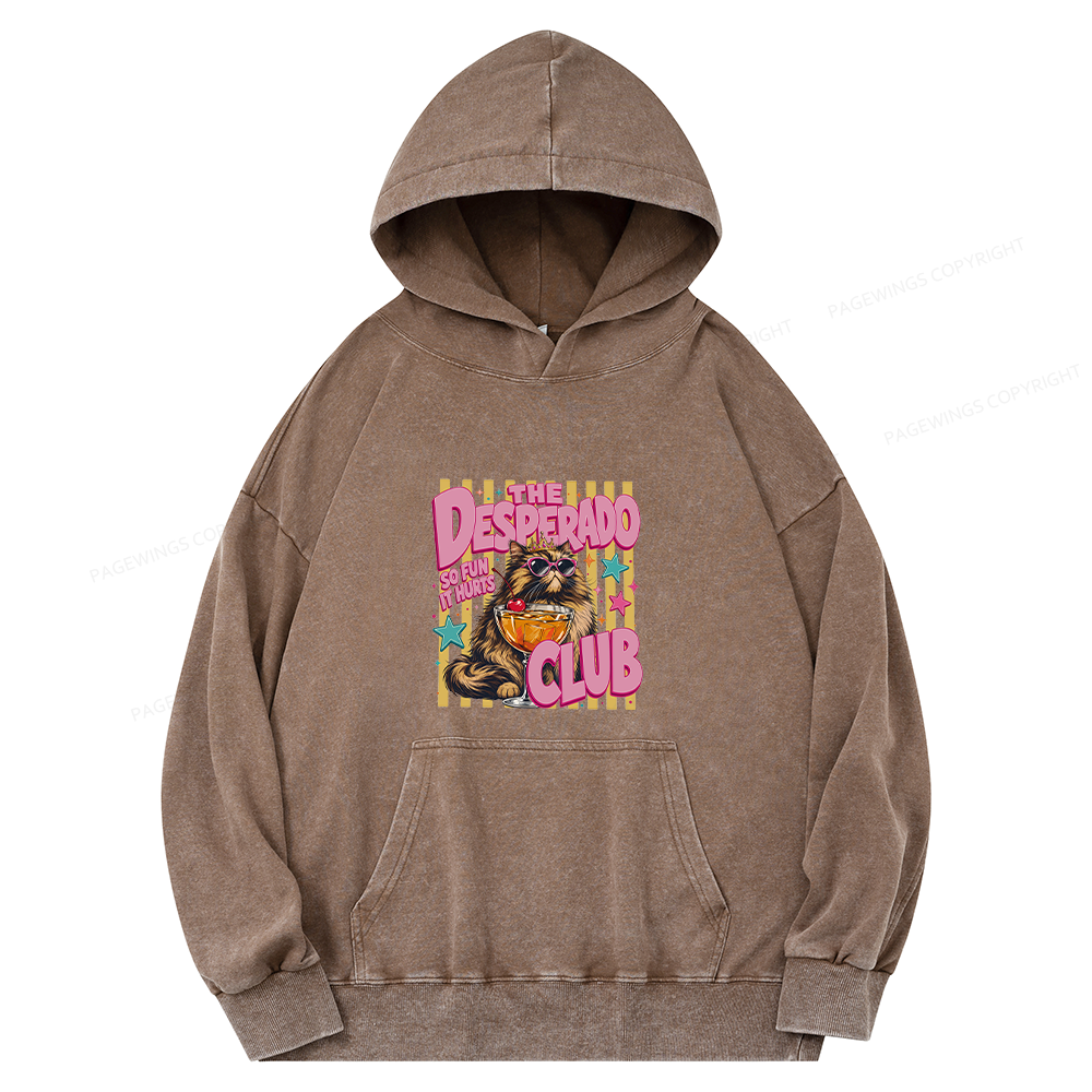 Pagewings Desperado Club15996 Book Unisex Washed Hoodie