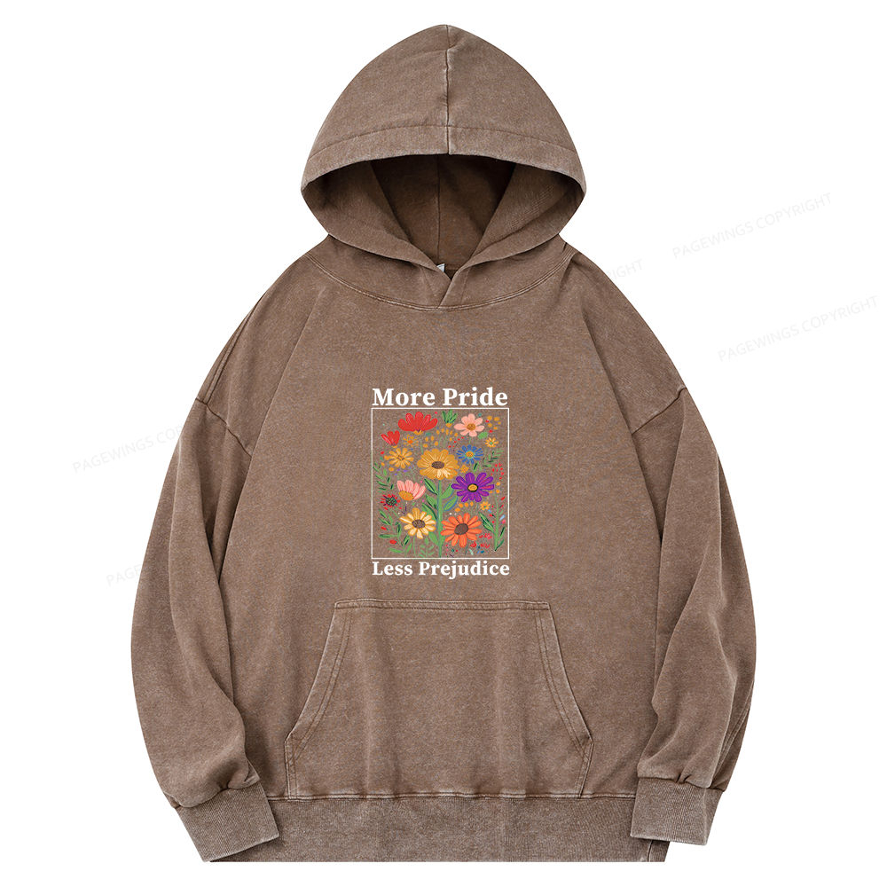 Pagewings More Pride Less Prejudice15752 Book Unisex Washed Hoodie