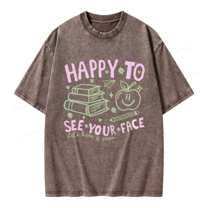 Pagewings Back to School Unisex Washed T-shirt