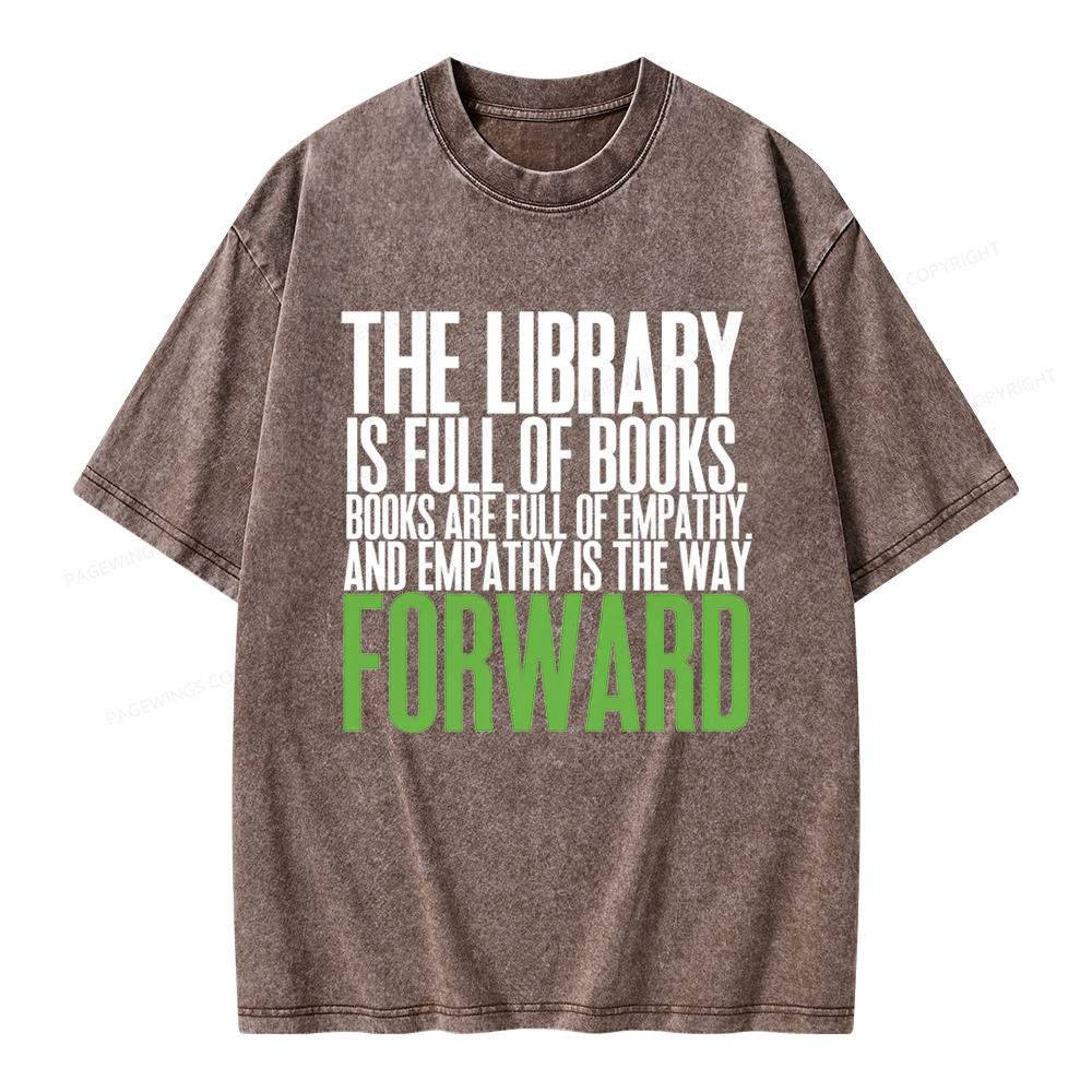 Pagewings Books Are Full of Empathy Unisex Washed T-shirt
