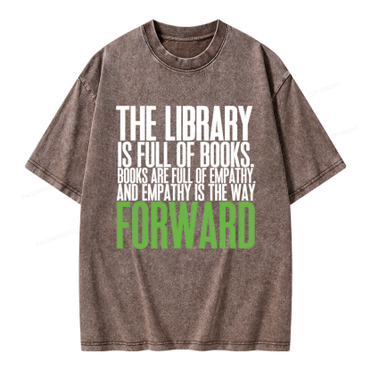 Pagewings Books Are Full of Empathy Unisex Washed T-shirt