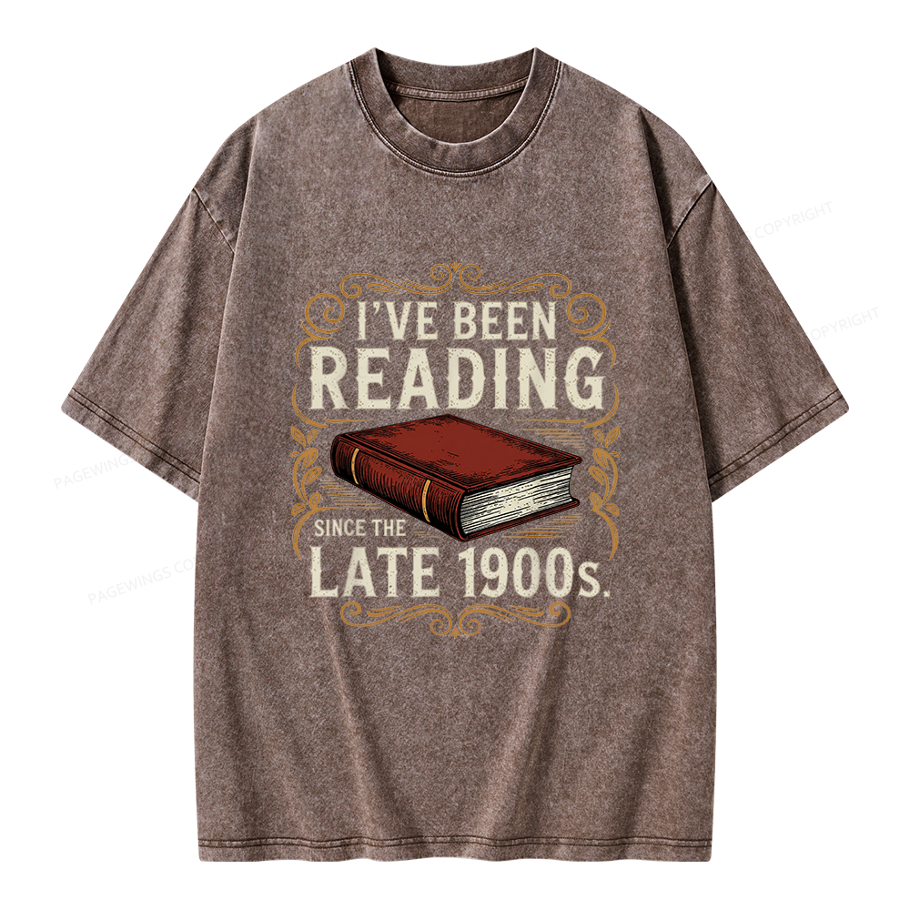 Pagewings Reading Since the Late 1900s Unisex Washed T-shirt