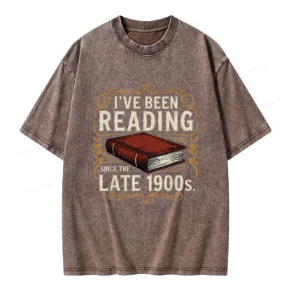 Pagewings Reading Since the Late 1900s Unisex Washed T-shirt