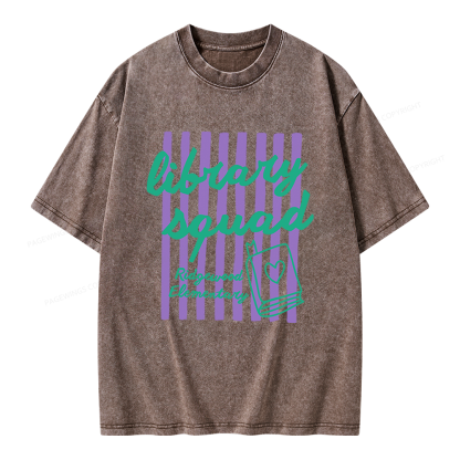 Pagewings Personalized Librarian Unisex Washed T-shirt