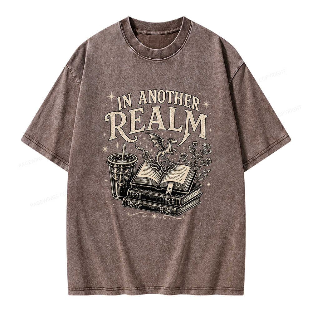 Pagewings Fantasy Reader Unisex Washed T-shirt