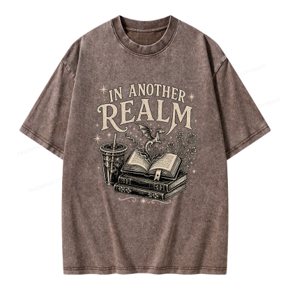 Pagewings Fantasy Reader Unisex Washed T-shirt