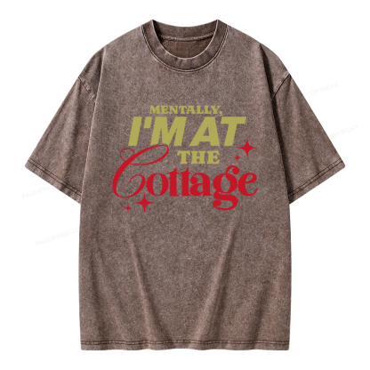 Pagewings I'm at the Cottage Unisex Washed T-shirt