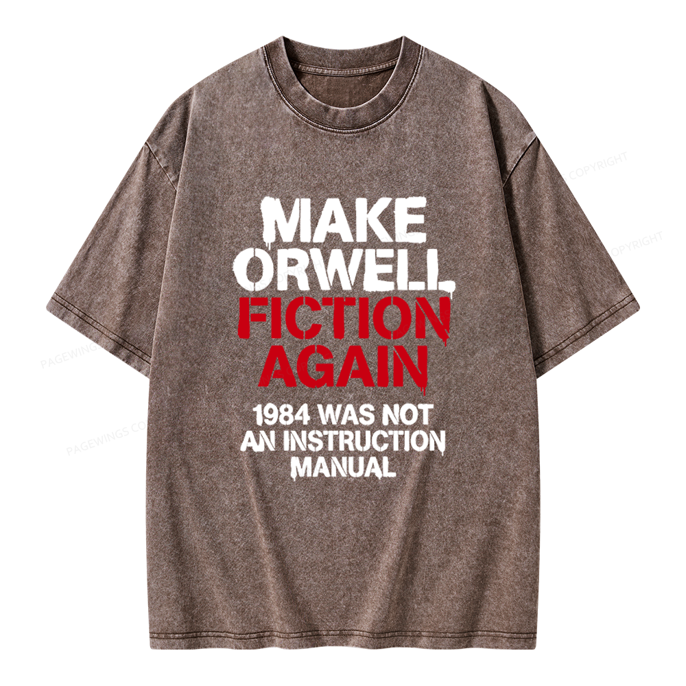 Pagewings Dystopian Book Lover Unisex Washed T-shirt