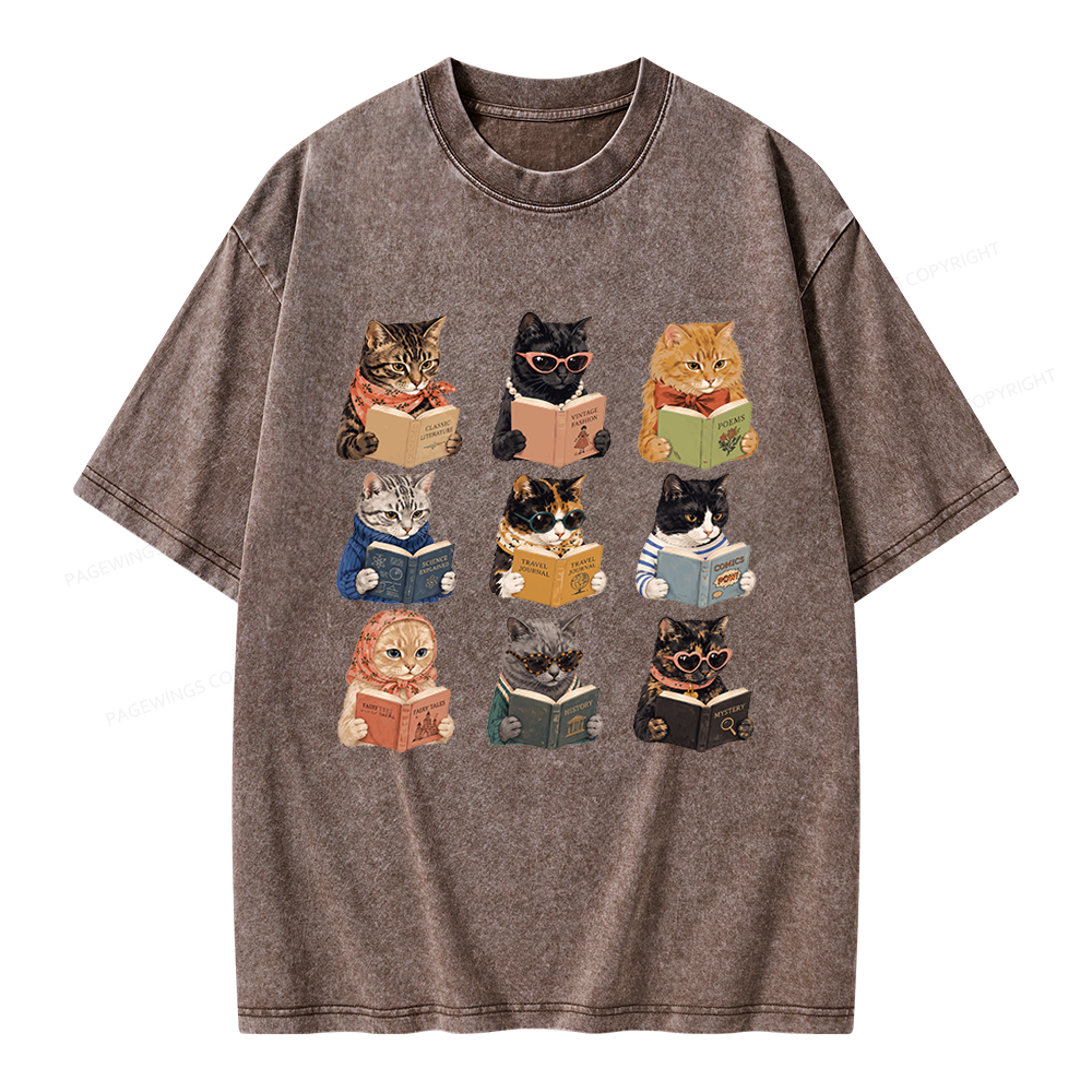 Pagewings Fashion Book Lover Unisex Washed T-shirt