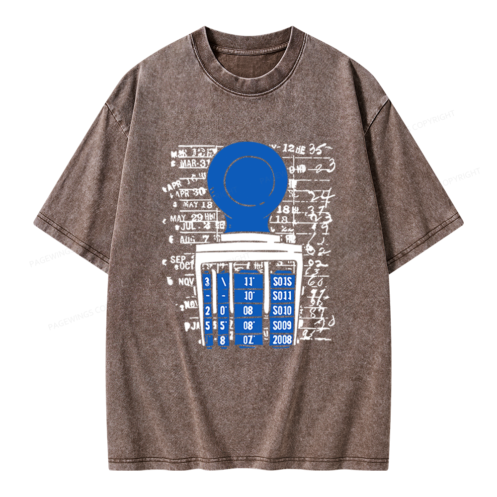 Pagewings Books Library Stamp Unisex Washed T-shirt