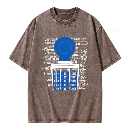 Pagewings Books Library Stamp Unisex Washed T-shirt