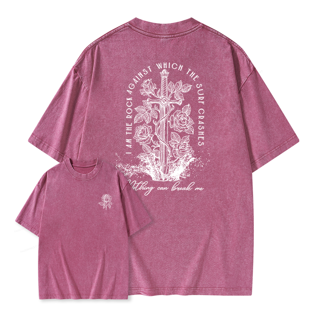 Pagewings Nesta I Am the Rock Unisex Washed T-shirt