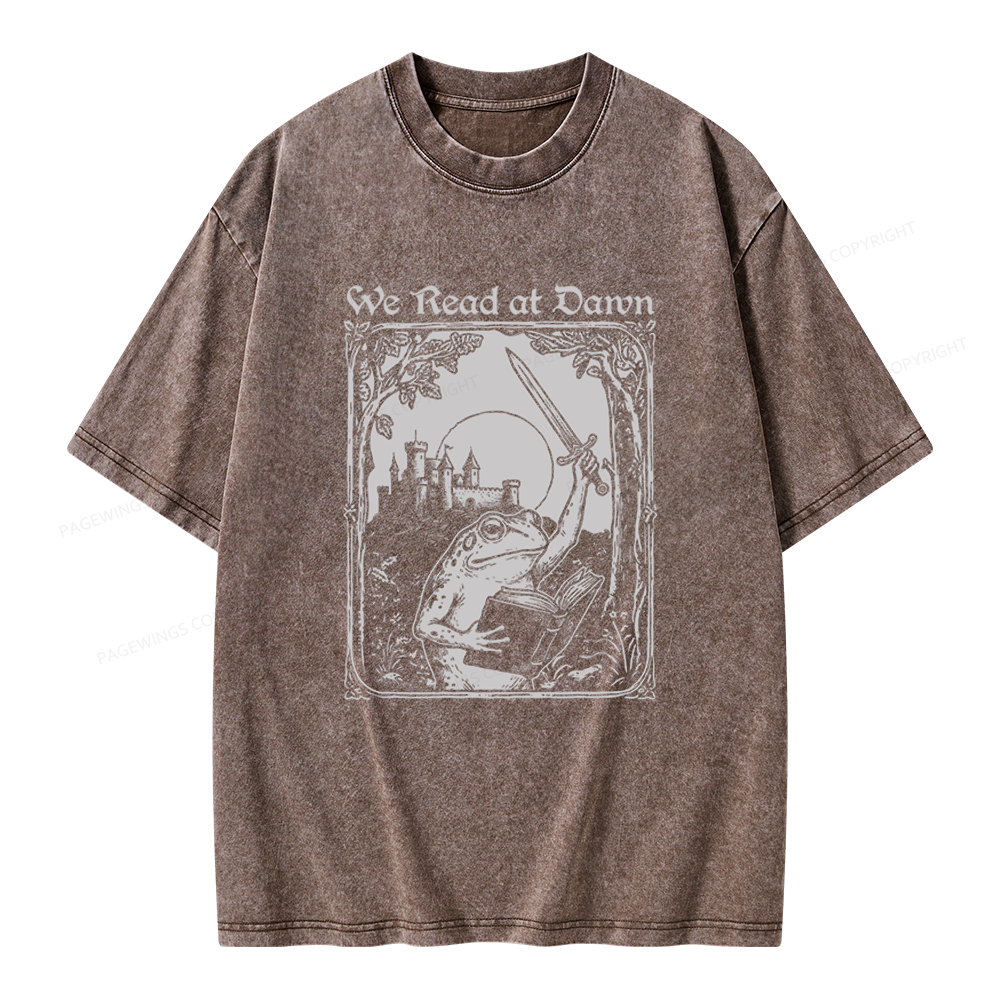 Pagewings We Read At Dawn Unisex Washed T-shirt