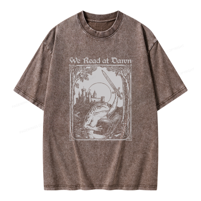 Pagewings We Read At Dawn Unisex Washed T-shirt