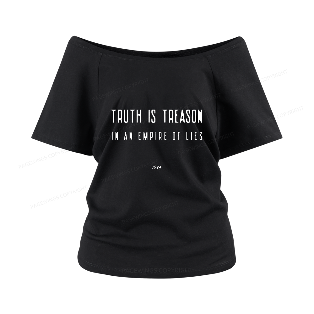 Pagewings Dystopian Book Lover 16415 Bookish Women Off Shoulder T-shirts