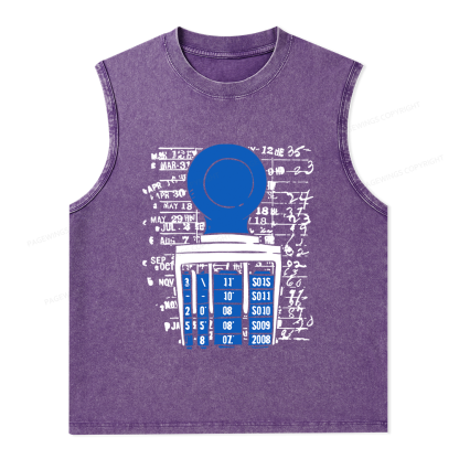 Pagewings Books Library Stamp16436 Bookish Unisex Washed Tank Top