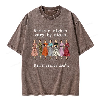 Pagewings Women's Rights Vary By State Unisex Washed T-shirt