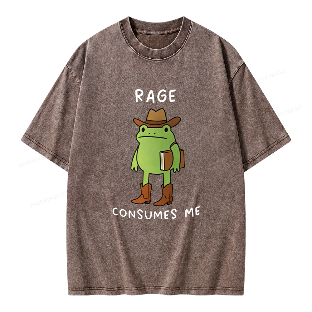 Pagewings Rage Consumes Me Unisex Washed T-shirt