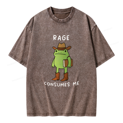 Pagewings Rage Consumes Me Unisex Washed T-shirt