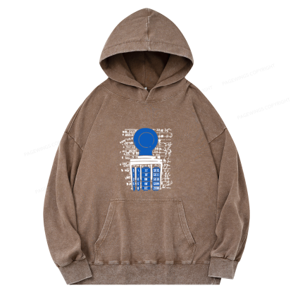 Pagewings Books Library Stamp Unisex Washed Hoodie