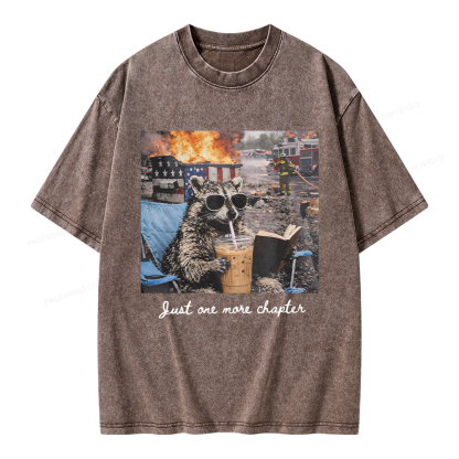 Pagewings Just One More Chapter Unisex Washed T-shirt