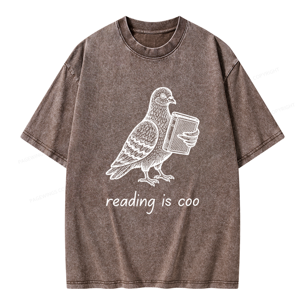 Pagewings Reading is Coo Unisex Washed T-shirt