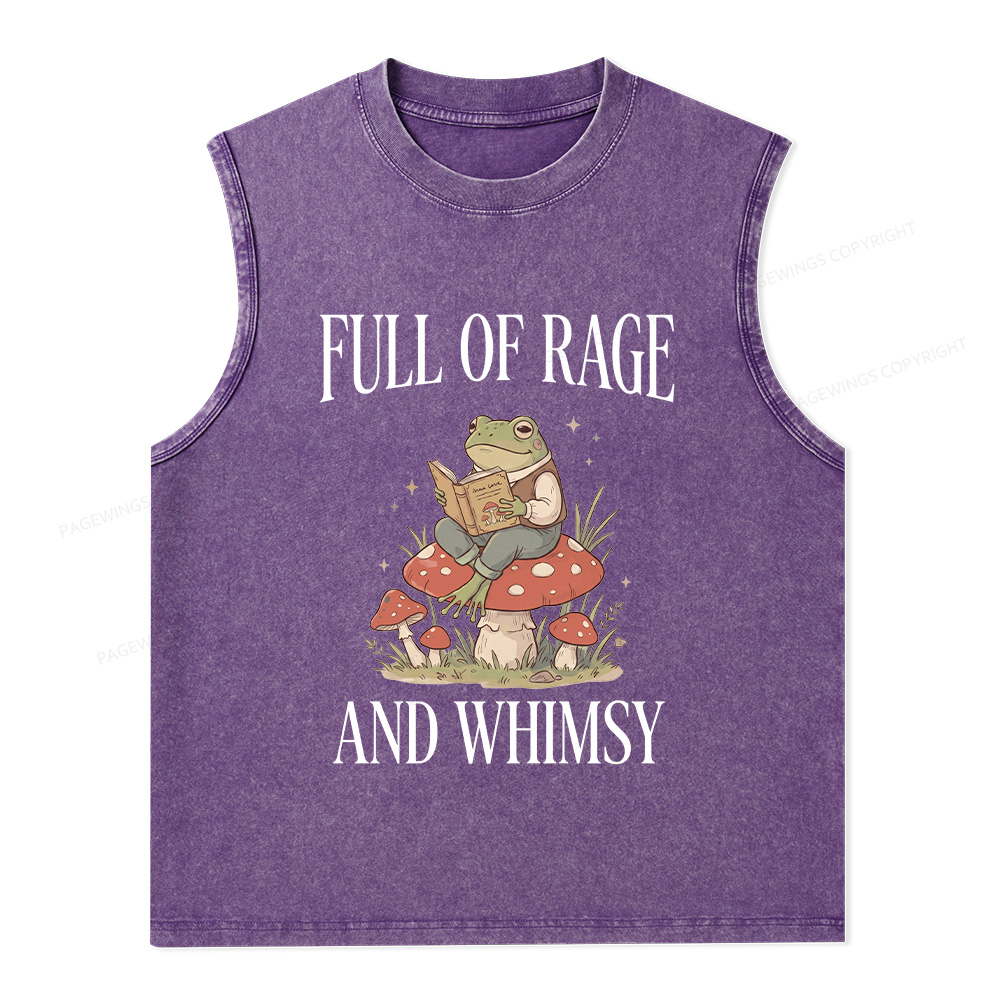 Pagewings Full of Rage and Whimsy Unisex Washed Tank Top
