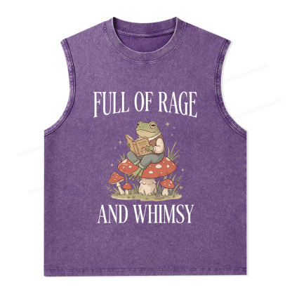 Pagewings Full of Rage and Whimsy Unisex Washed Tank Top