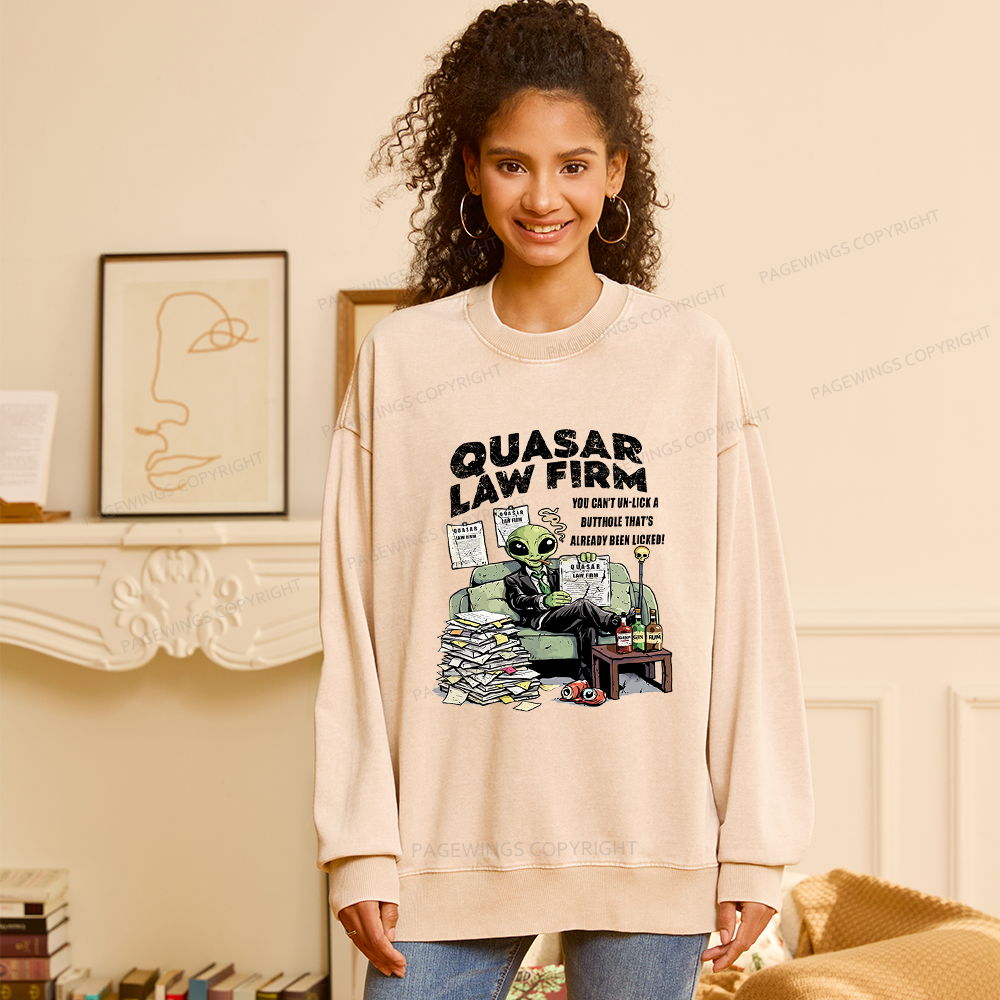Pagewings Sci‑Fi Fan Unisex Washed Sweatshirt