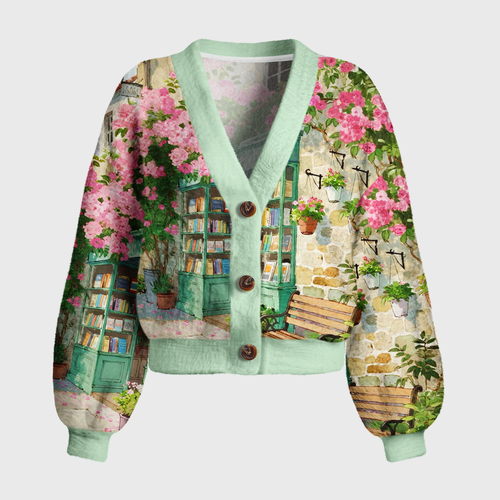 Pagewings Bookstore Women's Cardigan Sweater