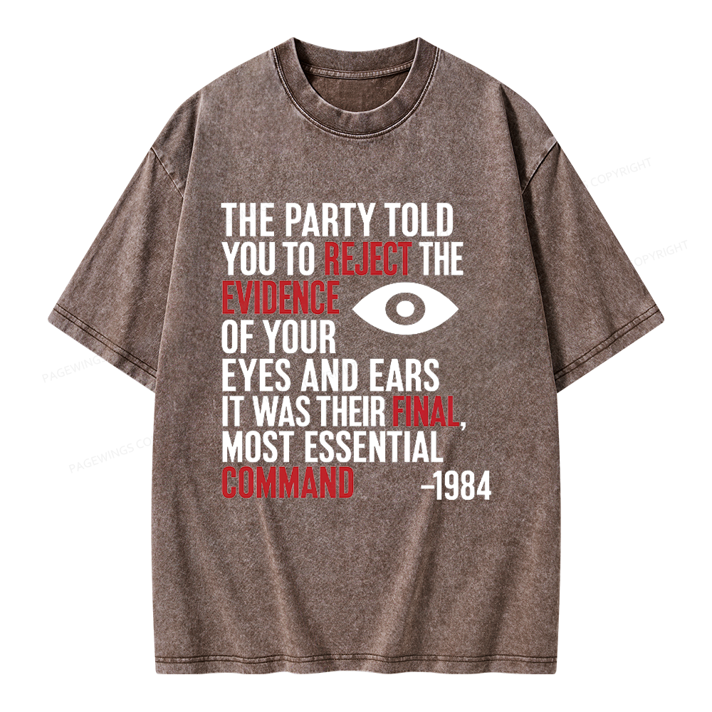 Pagewings Dystopia Quote Unisex Washed T-shirt