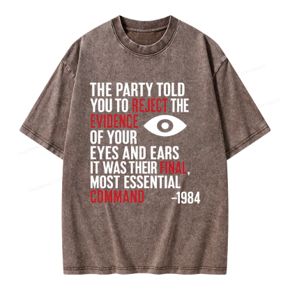Pagewings Dystopia Quote Unisex Washed T-shirt