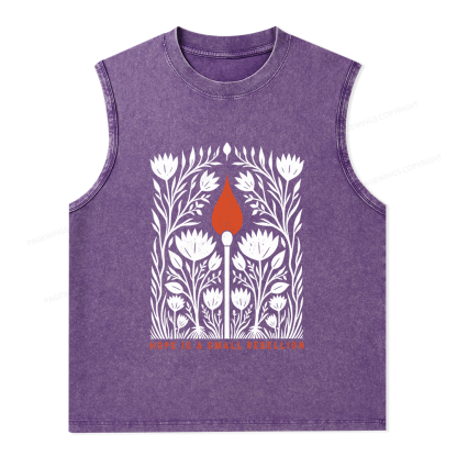 Pagewings Hope Is A Small Rebellion Unisex Washed Tank Top