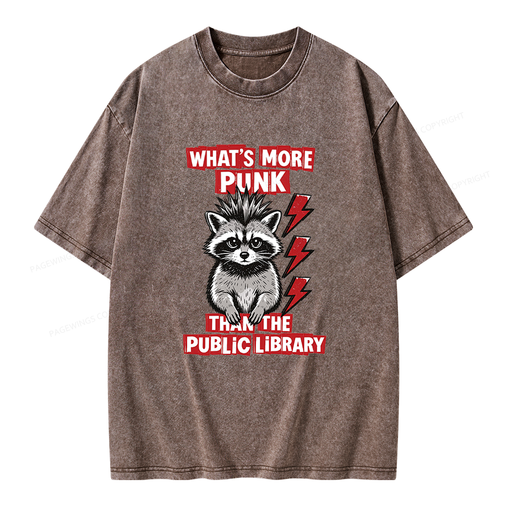 Pagewings What's More Punk Than The Public Library Unisex Washed T-shirt